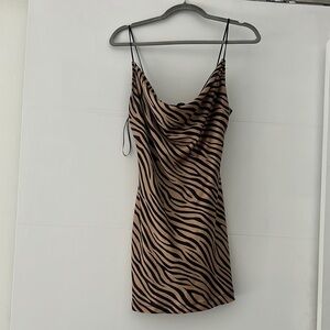Superdown Zebra Print Mini Dress